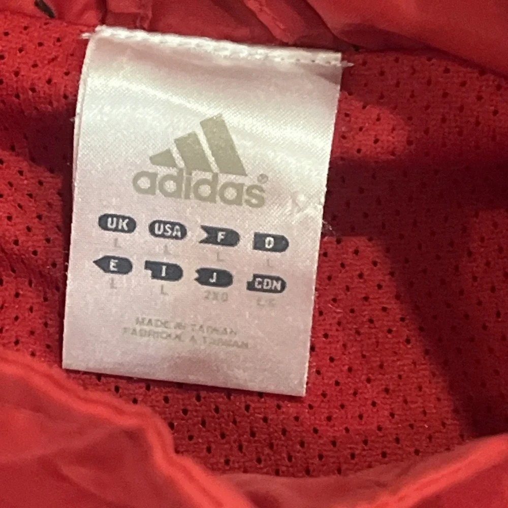 VTG Adidas Boston Red Sox Windbreaker Jacket L Red Full Zip MLB Fan Apparel EUC
